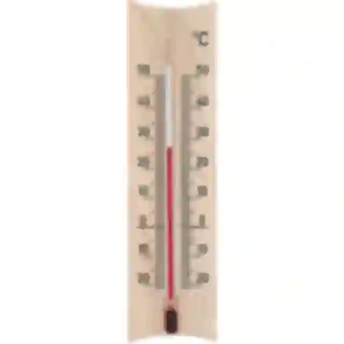 Termometro da camera in legno (-20 a +50°C), marrone chiaro, 15 cm