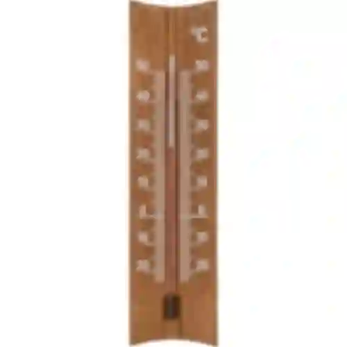 Termometro da camera in legno (-20 a +50°C), marrone scuro, 15cm