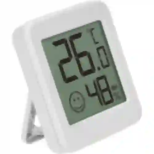 Termometro elettronico con indicatore di comfort, bianco