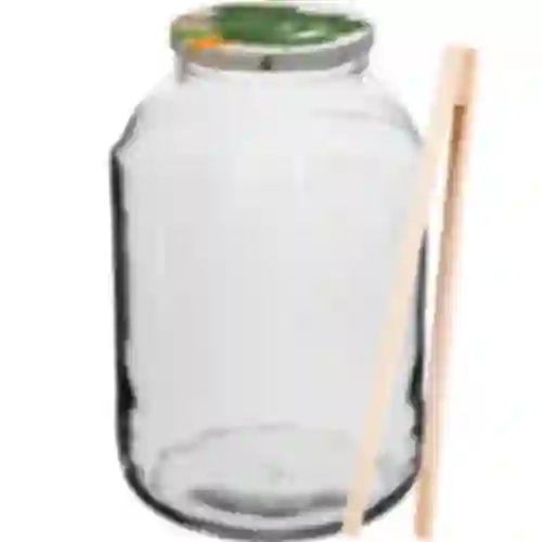 Vaso 4 L, coperchio colorato + forchetta o pinze