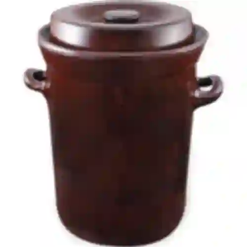 Vaso di terracotta - pentola 15l per fermentazione con guarnizione ad acqua e coperchio