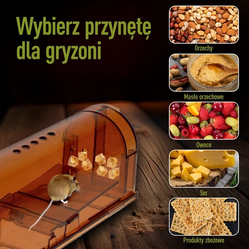 Trappola per topi – trappola viva, trasparente, 2 pezzi - 6