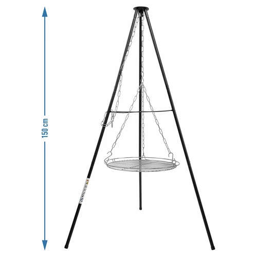 Treppiede da falò con griglia, 150 cm - 5