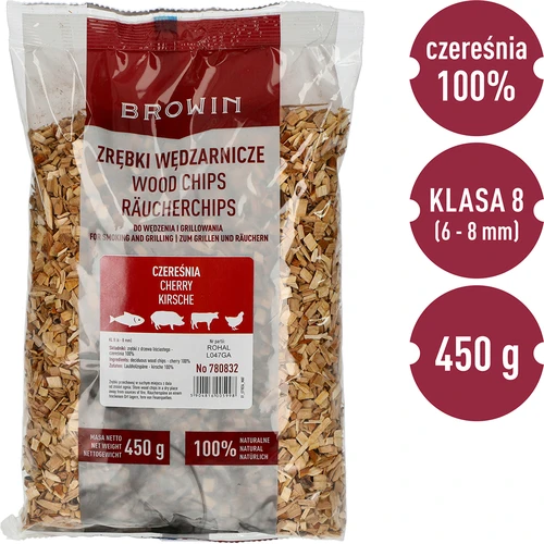 Trucioli di ciliegio per affumicare/grigliare, 450 g, classe 8 - 3