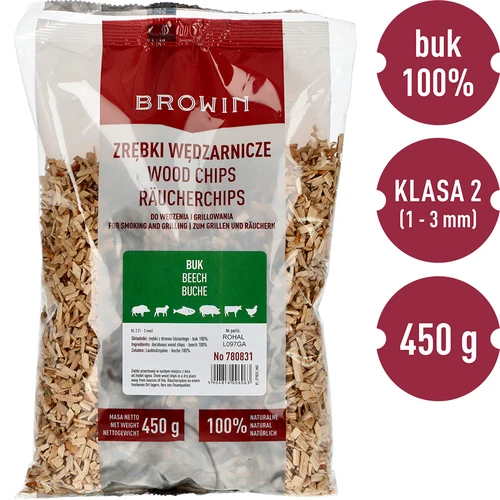 Trucioli di faggio per affumicare/grigliare, 450 g, classe 2 - 3