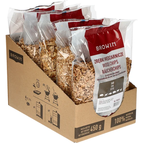 Trucioli di legno per affumicare/grigliare, quercia, 450 g, classe 8 - 2
