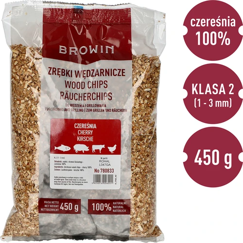 Trucioli per affumicare/grigliare, ciliegio, 450 g, classe 2 - 3