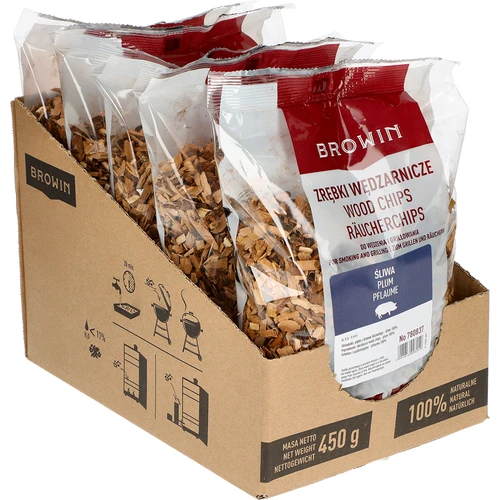 Trucioli per affumicare/grigliare, legno di susino, 450 g, classe 8 - 2