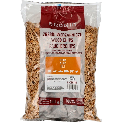 Trucioli per affumicatura/griglia, ontano, 450 g, cl. 8