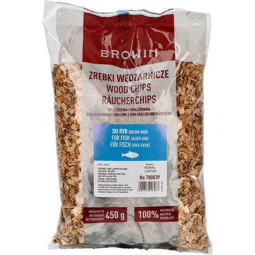 Trucioli per affumicatura/grigliata, 50% quercia + 50% ontano, 450 g, cl. 8  - 1 