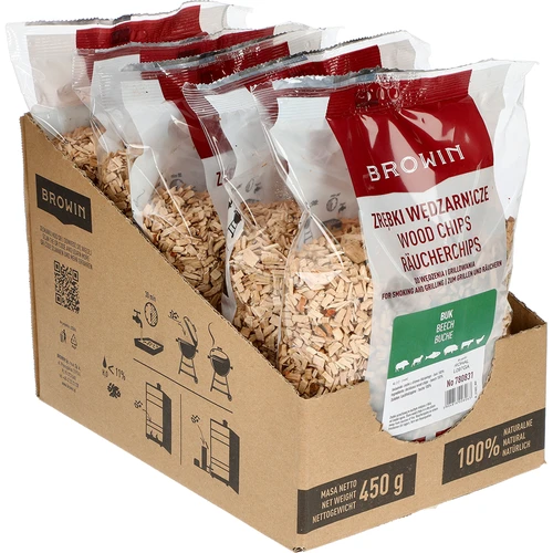 Trucioli per affumicatura/grigliata, faggio, 450 g, cl. 2 - 3