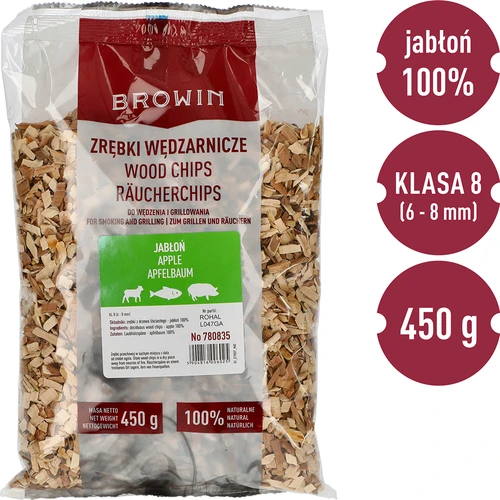 Trucioli per affumicatura/grigliata, melo, 450 g, cl. 8 - 2