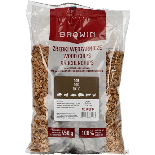 Trucioli per affumicatura/grigliata, quercia, 450 g, cl. 8  - 1 