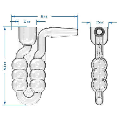 Tubo di fermentazione angolare per contenitori - infrangibile - 4