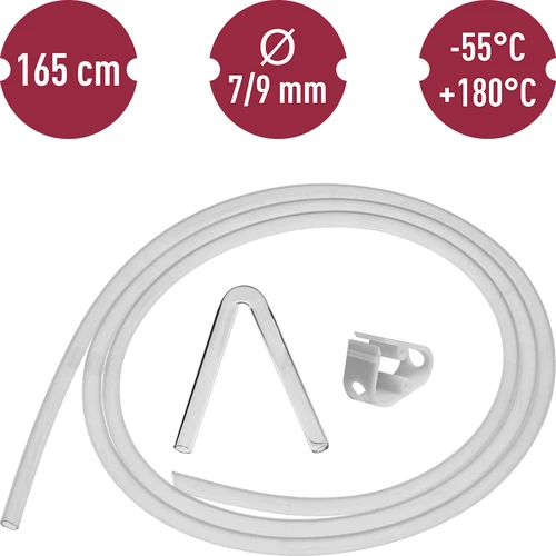 Tubo in silicone fi 7/9mm - temp. -55 +180°C - 6