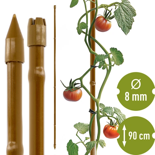 Tutore in acciaio rivestito effetto bambù, 90 cm x 8 mm