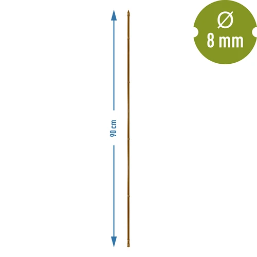 Tutore in acciaio rivestito effetto bambù, 90 cm x 8 mm - 3