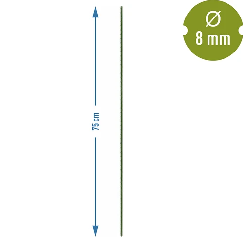 Tutori da giardino Bioogród – in acciaio rivestito, 0,75 m, Ø 8 mm, 10 pz. - 3