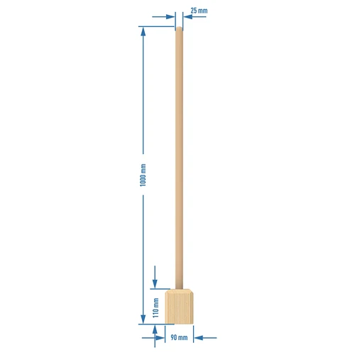 Ubijak / Tłuczek do kapusty drewniany duży 100 cm - 2