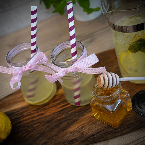 Vasetti twist-off 120 ml - quadrati Ø 53 con tappo nero, 6 pz - 8