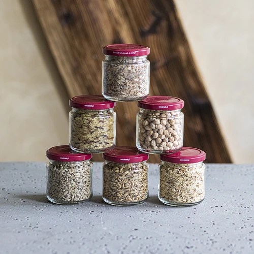 Vasetto 212 ml TO 66/4 con capsula bordeaux - 6 pz - 5