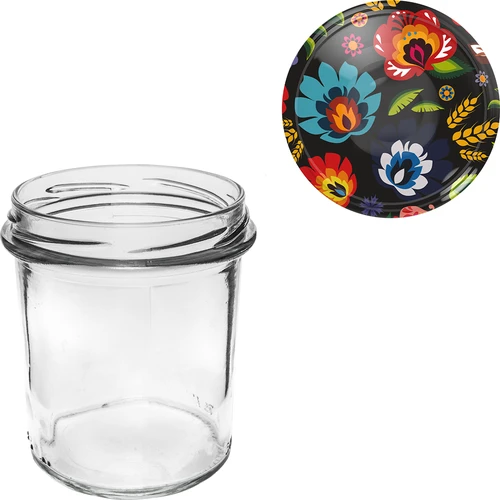 Vasetto 350 ml con coperchio colorato - 6 pz. - 7