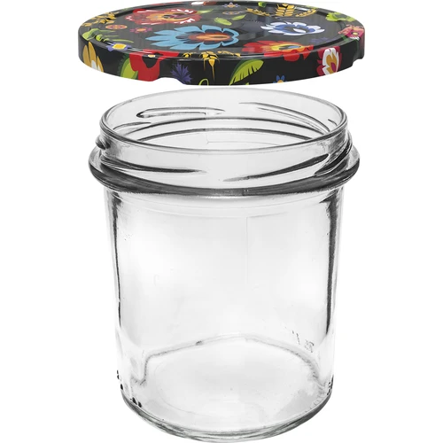 Vasetto 350 ml con coperchio colorato - 6 pz. - 4
