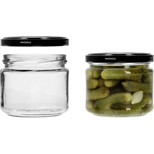 Vasetto basso 330 ml - con tappo nero fi 82/6, 6 pz. - 5