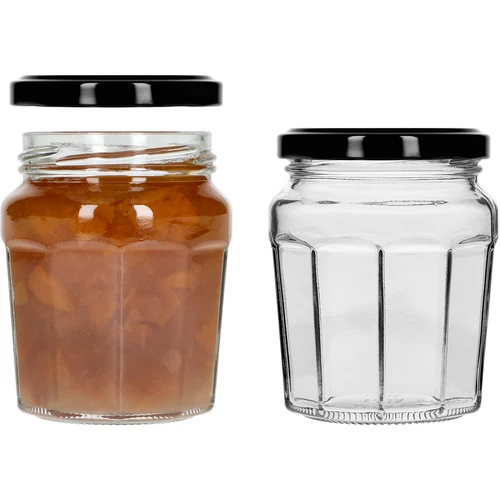 Vasetto Confitura 230 ml con capsula twist-off nera Ø63/4 - 6 pz - 6