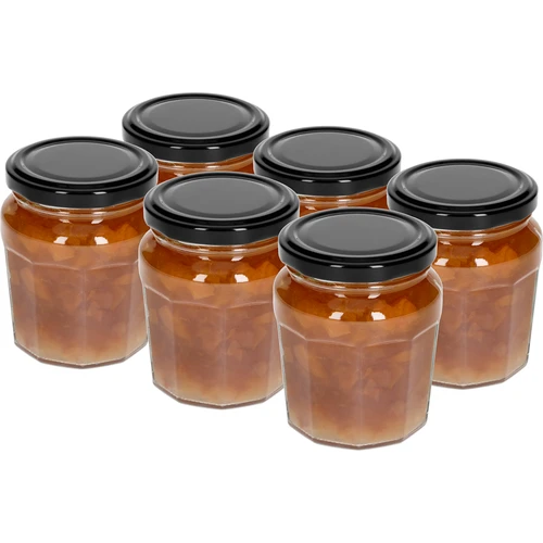 Vasetto Confitura 230 ml con capsula twist-off nera Ø63/4 - 6 pz - 3