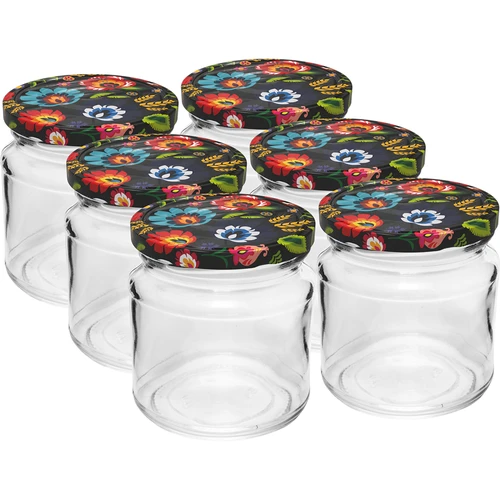 Vasetto da 212 ml con tappi colorati ø 66.