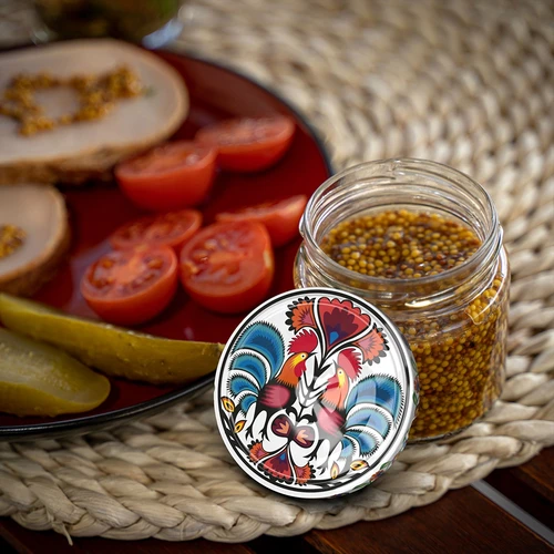 Vasetto da 212 ml con tappi colorati ø 66. - 13