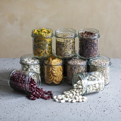 Vasetto dritto 350 ml (Ø 82) con tappo bordeaux, 6 pz - 6