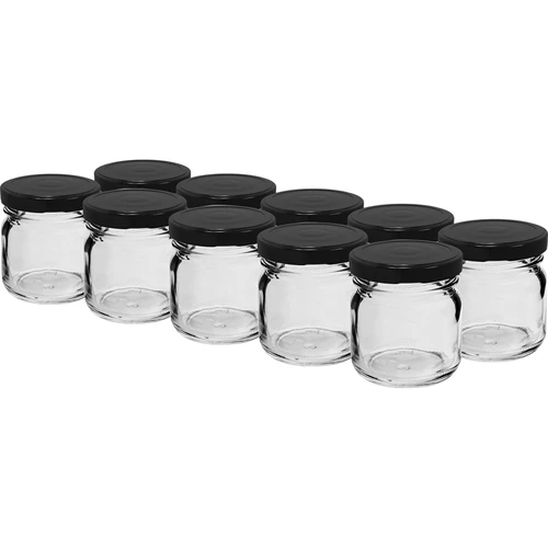 Vasetto TO da 40 ml con capsula nera Ø 43 - 10 pezzi