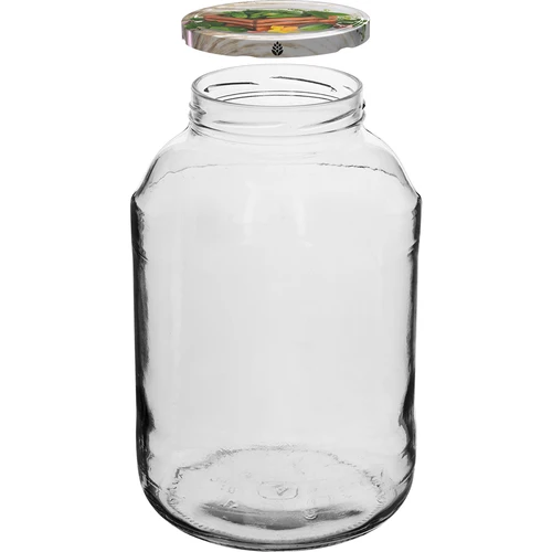 Vaso 4 L, coperchio colorato + forchetta o pinze - 3
