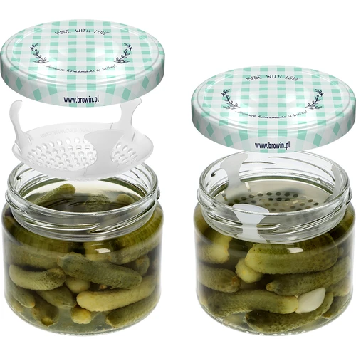 Vaso basso 330ml - con coperchio colorato fi 82/6, 6 pezzi - 6
