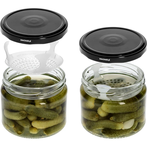 Vaso basso 330ml - con coperchio nero fi 82/6, 6 pezzi - 6