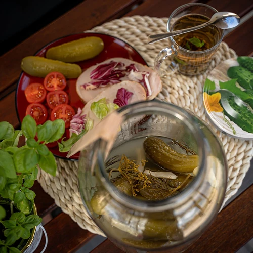 Vaso da 4 L, coperchio colorato + forchetta o pinze - 8