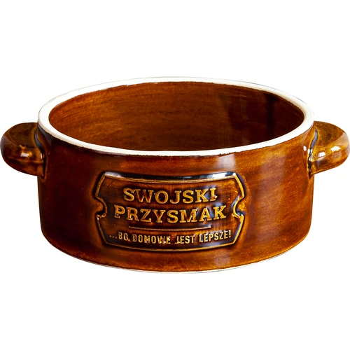 Vaso in gres per strutto, rotondo con coperchio, 1 L - 2