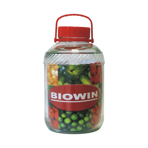 Vaso in vetro 12 L con coperchio in plastica