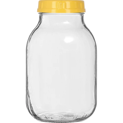 Vaso in vetro twist-off 3 L, pinze e tappo in plastica Ø 100, con manico - 3