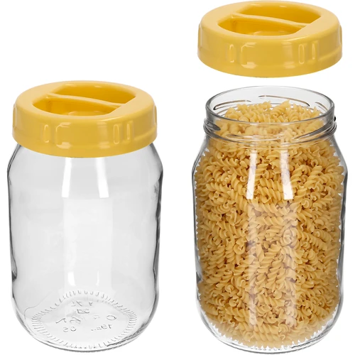 Barattolo TO 1,7 L con tappo giallo in plastica, con manico, Ø 100 mm, 1 pz. - 3