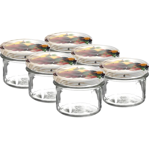 Vaso TO 235 ml con coperchio colorato fi82 - 6 pezzi  - 1 