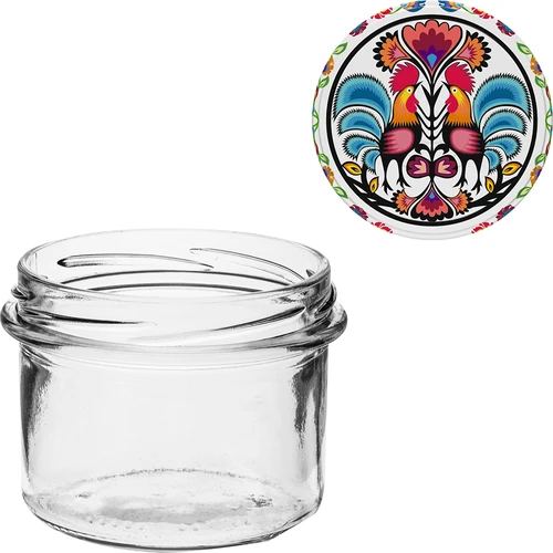 Vaso TO 235 ml con coperchio colorato fi82 - 6 pezzi - 6