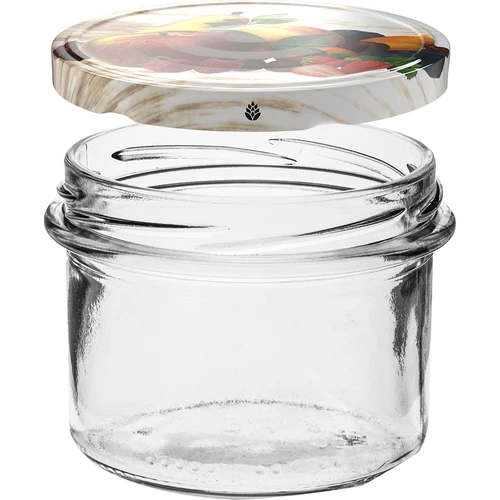 Vaso TO 235 ml con coperchio colorato fi82 - 6 pezzi - 3