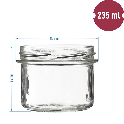 Vaso TO 235 ml con coperchio colorato fi82 - 6 pezzi - 5