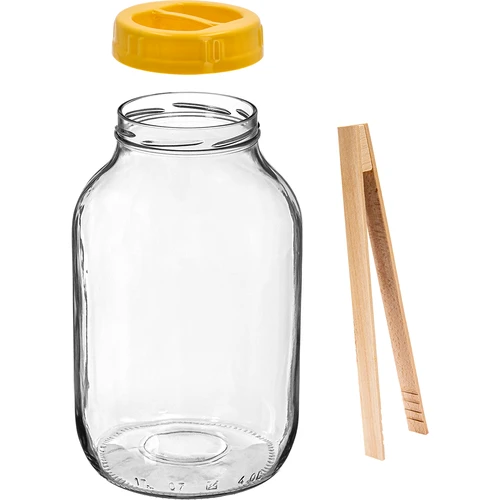 Vaso TO 4 L, pinze e coperchio in plastica Ø 100, con manico - 2