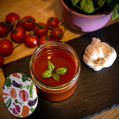 Vaso twist-off 500 ml con tappo colorato fi82/6 - 6 pezzi - 11