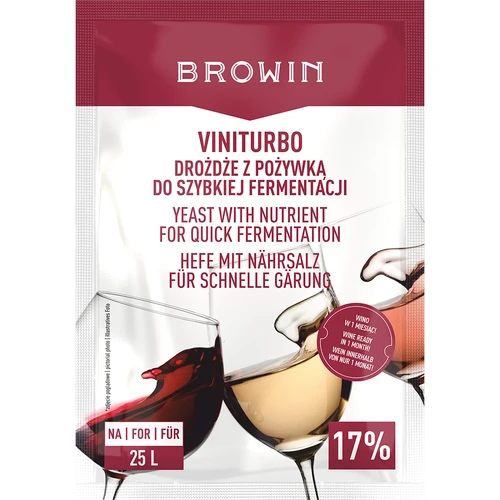 ViniTurbo - lievito per fermentazione rapida, 20 g  - 1 