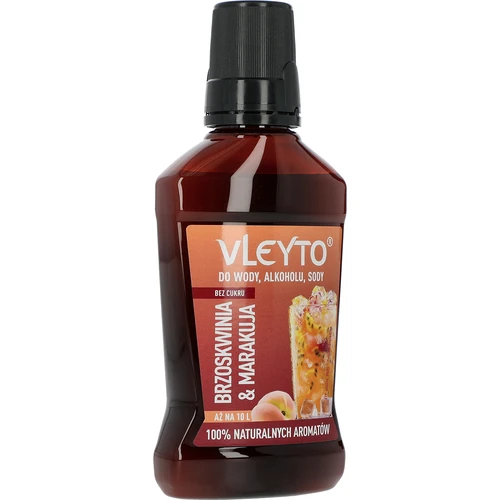 VLEYTO Brzoskwinia & Marakuja – esencja smakowa z naturalnymi aromatami, 250 ml - 3
